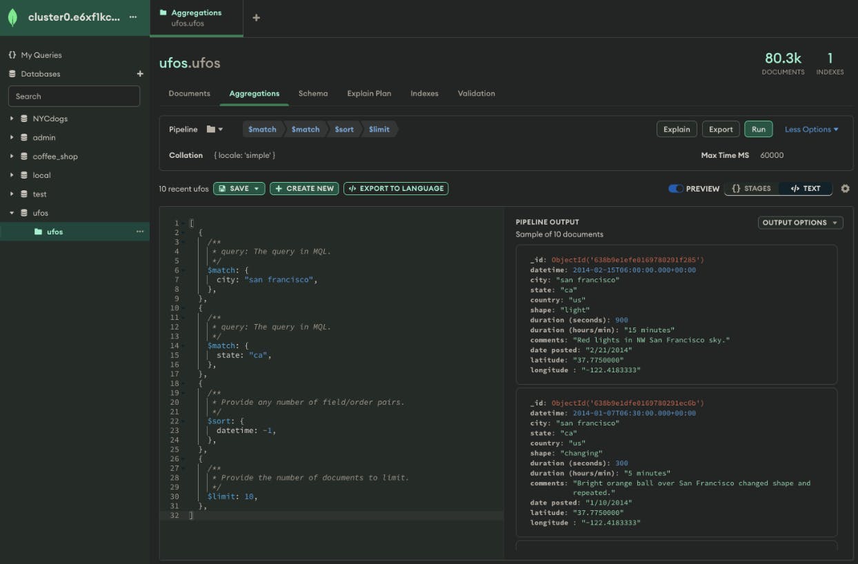 new-aggregation-pipeline-text-editor-debuts-in-mongodb-compass-mongodb-blog